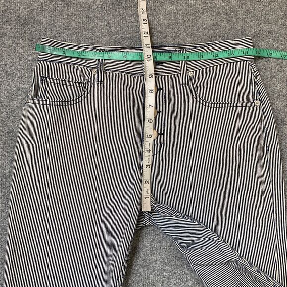 Joie Pants Womens 28 Multi Stripe Aerindis Straight Button Fly Pockets Cropped - Picture 4 of 11